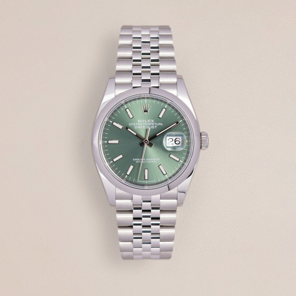 Rolex Datejust 36 126200, Mint Green Dial (2026)